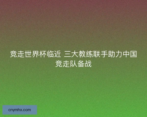 竞走世界杯临近 三大教练联手助力中国竞走队备战